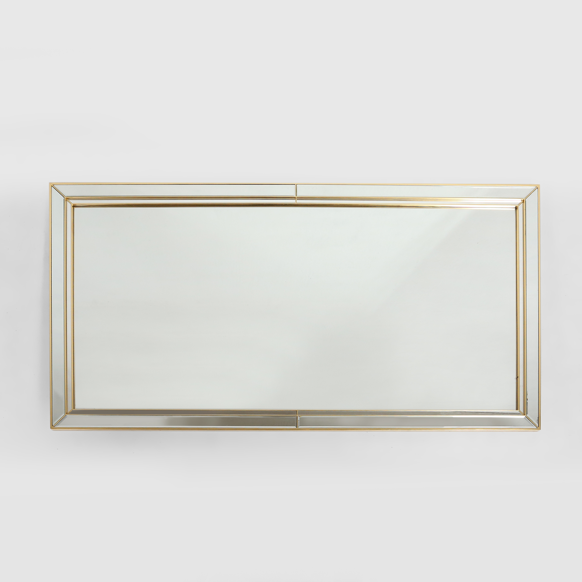 Large Hollywood Regency style Deknudt mirror, Belgium ca. 1980thumbnail